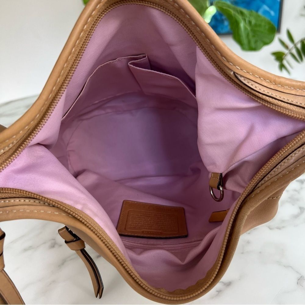 COACH Vintage Y2K Bleecker Duffle Crossbody Shoudler Bag Camel Leather F13353 - Picture 7 of 16